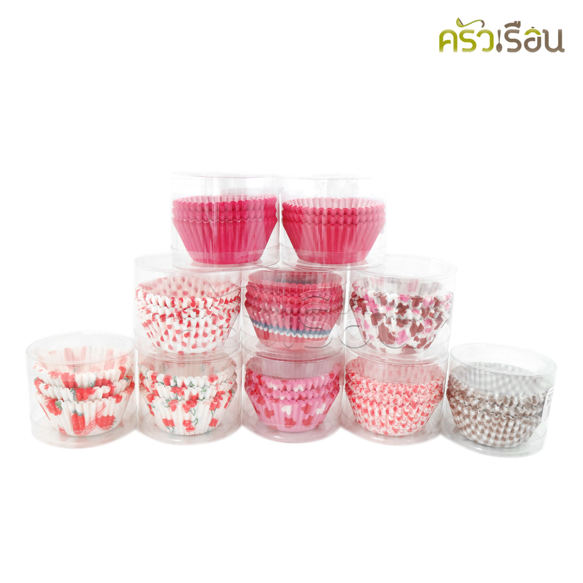 กระทงจีบ คละลาย ขนาด 5 x 3.5 ซม. 100 ใบ