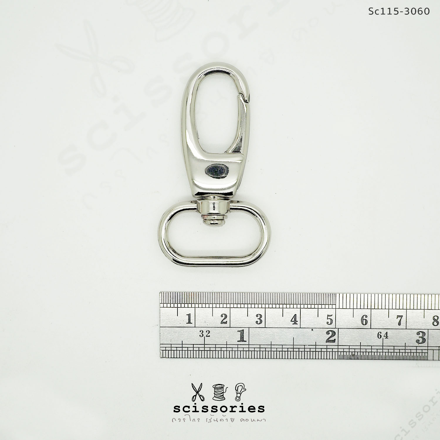 คอหมา 1 in สีเงิน /2 ตัว เกรด A