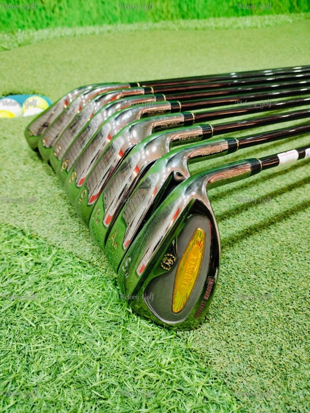 Iron set Maruman MAJESTY Toughest Maraging 3-9 (*ขาดเหล็ก7) Pw Aw Sw