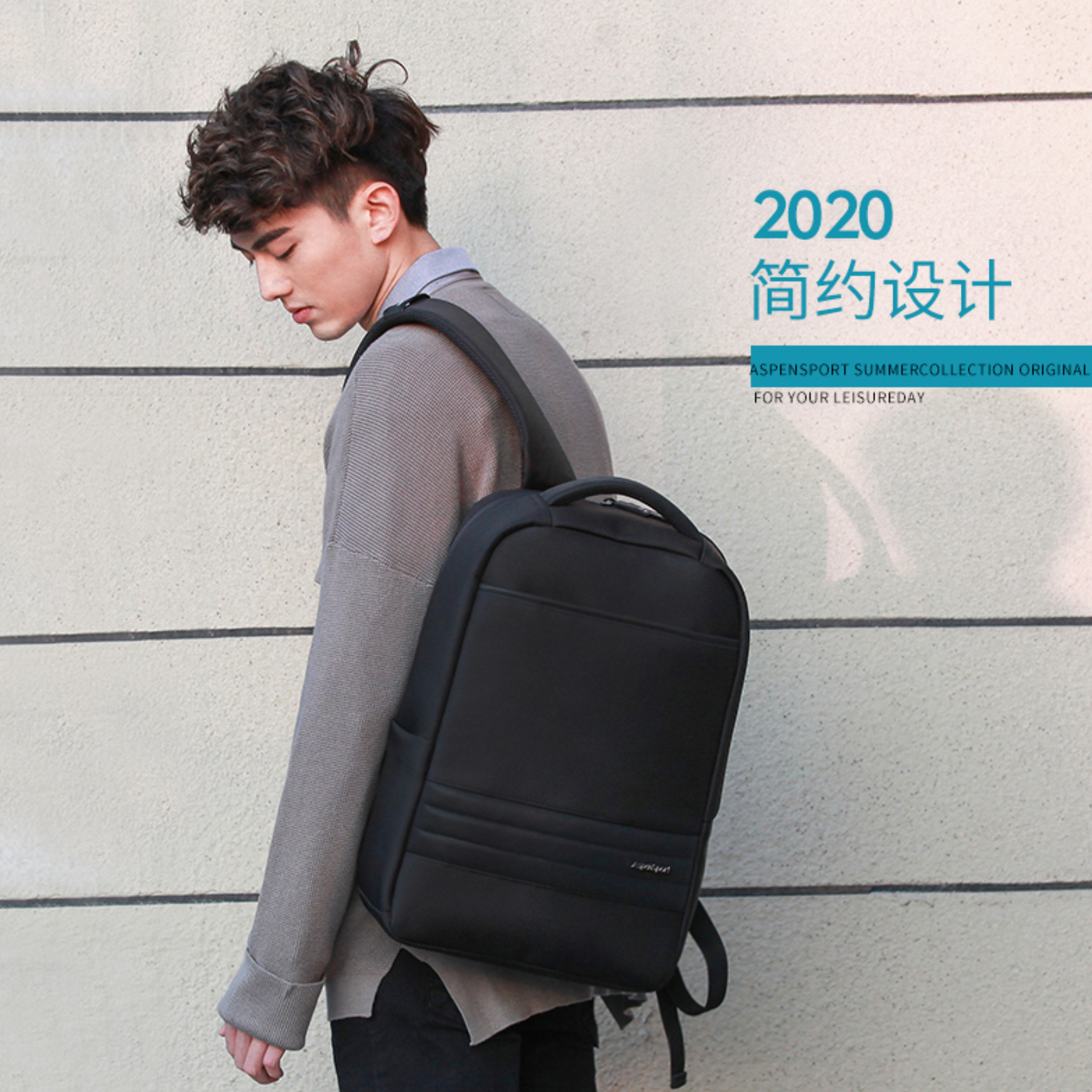 AspenSport Backpack Laptop กระเป๋าสะพายหลัง กระเป๋าโน๊ตบุ๊ค 14-16 นิ้ว กระเป๋าเดินทาง รุ่น AS-B71 ขนาด สีดำ