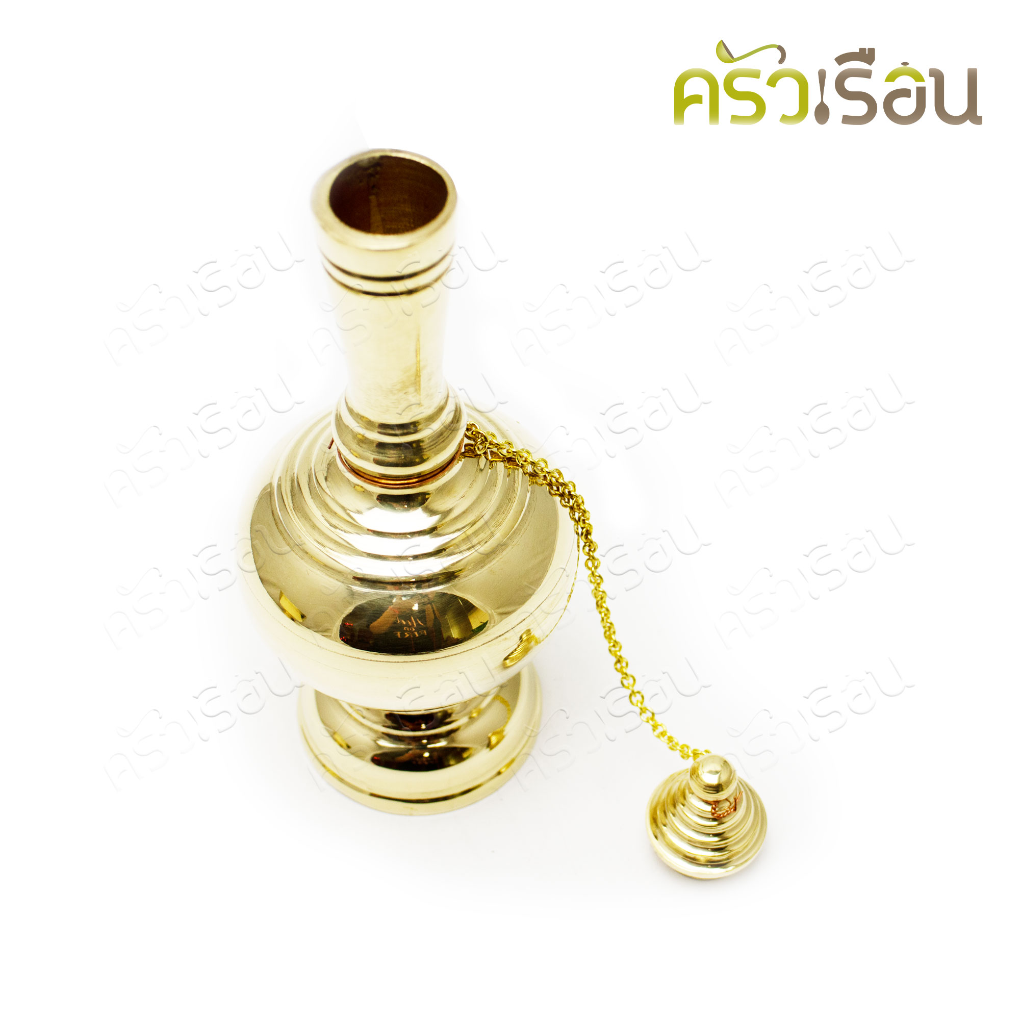 BRASS ชุดกรวดน้ำ ทองเหลือง ใหญ่ 10.5 ซม. (ขนาดถ้วยรอง) ที่กรวดน้ำ