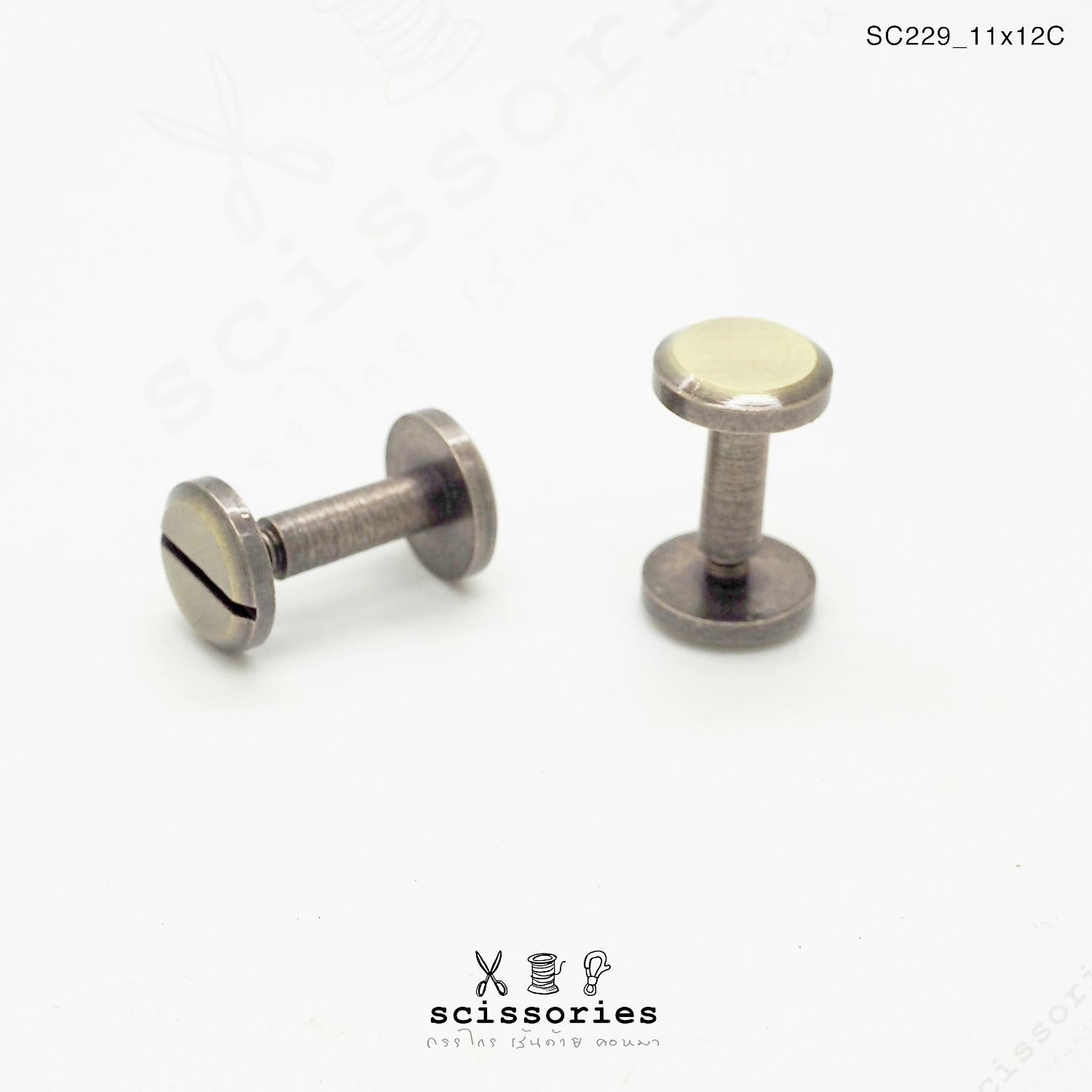 น๊อต สีเหลืองปัด/2ตัว