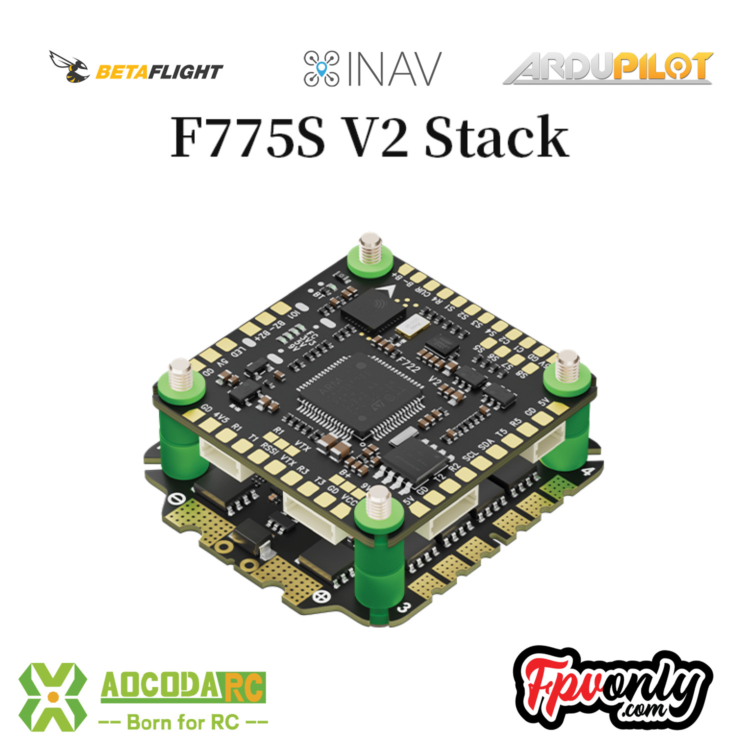 [STACK 30x30] Aocoda-RC F775S V2 Stack F722 V2 FC 75A 3075S ESC 30X30mm for Racing อุปกรณ์โดรน Drone