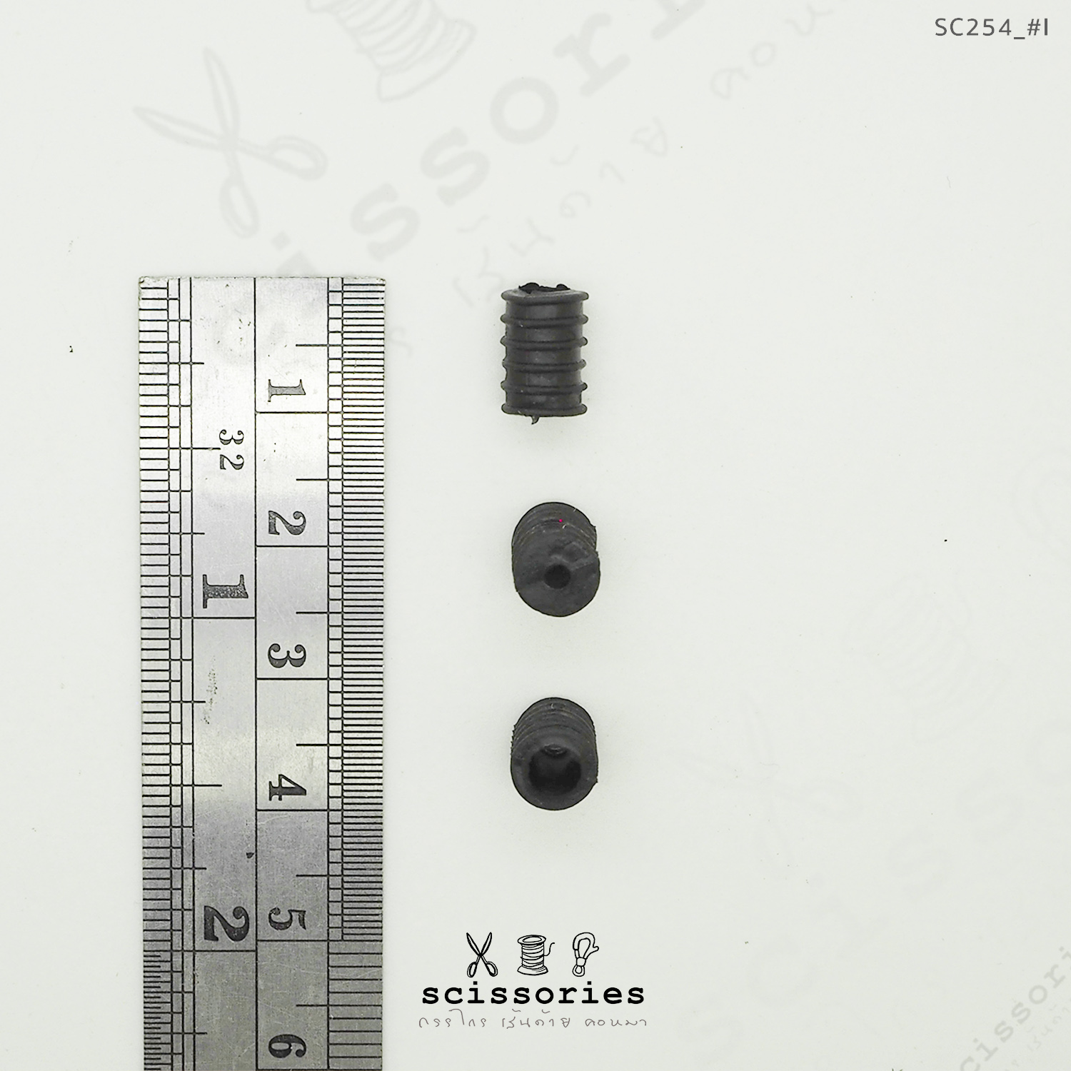 ตัวปรับสายคล้องแมส ซิลิโคนหยุดสาย สีดำ 10 ตัว