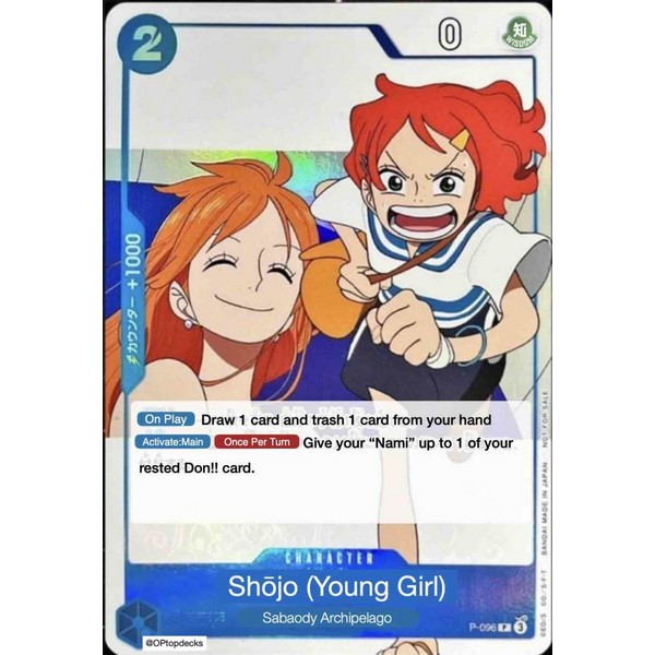 Bandai One Piece Card Game Promo Card P-096 Shojo (Young Girl) OPPROMO096 (การ์ดวันพีช)
