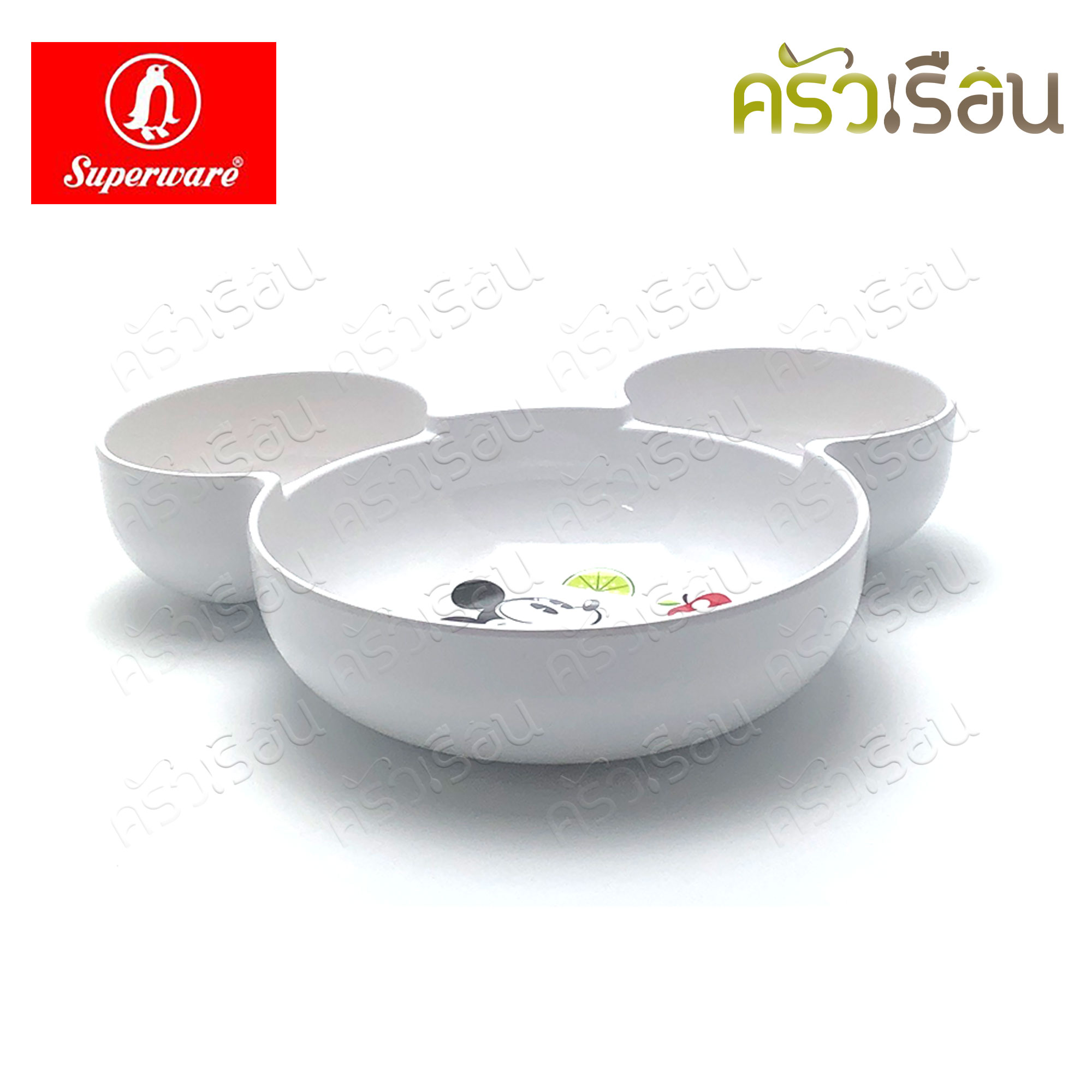 Superware ลาย Mickey Summer Fun มิกกี้ ซัมเมอร์ฟัน [ ราคาต่อชิ้น ] จาน หรือ ชาม หรือ ช้อนส้อม หรือ แก้วน้ำ เมลามีน