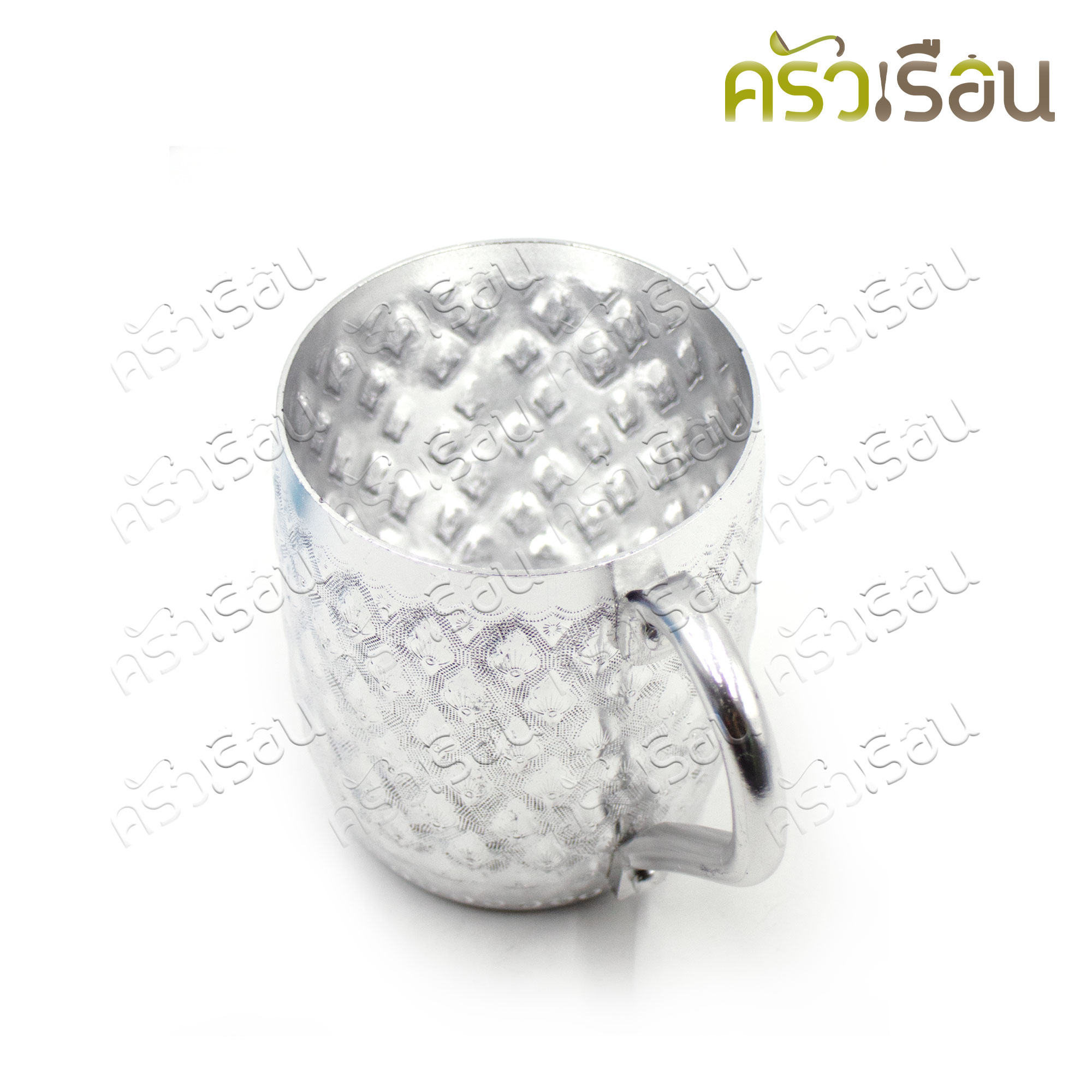 Diamond Brand, Beer Pitcher Round Handle Ø 9 cm. H. 11 cm. [ Thai Beer Mug ]