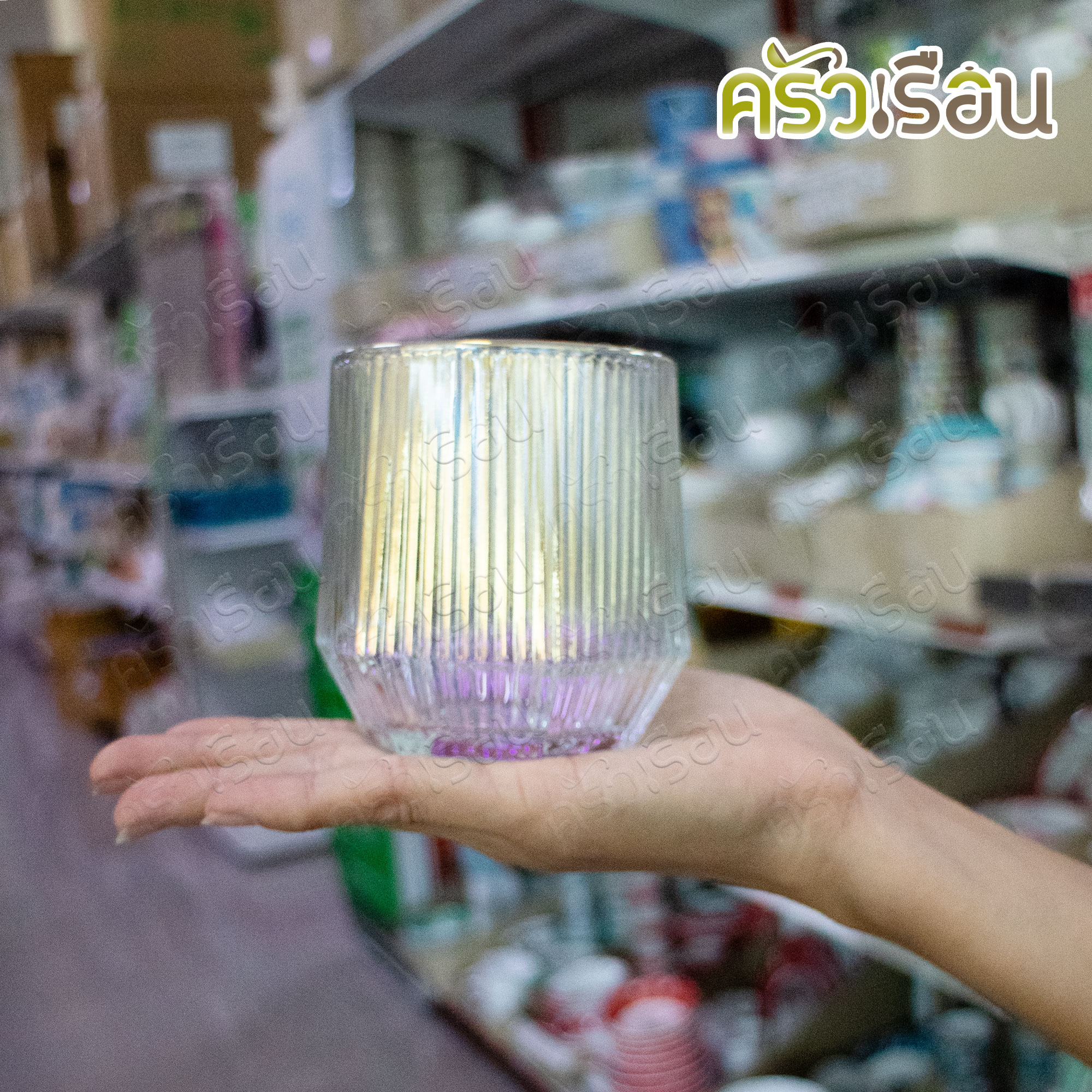 US [ 3-piece ] Glass Pitcher with 2 water glasses, Rainbow Model GP-3R [1 L. Pitcher with Lid, 2 Water Glasses 250 ml.]