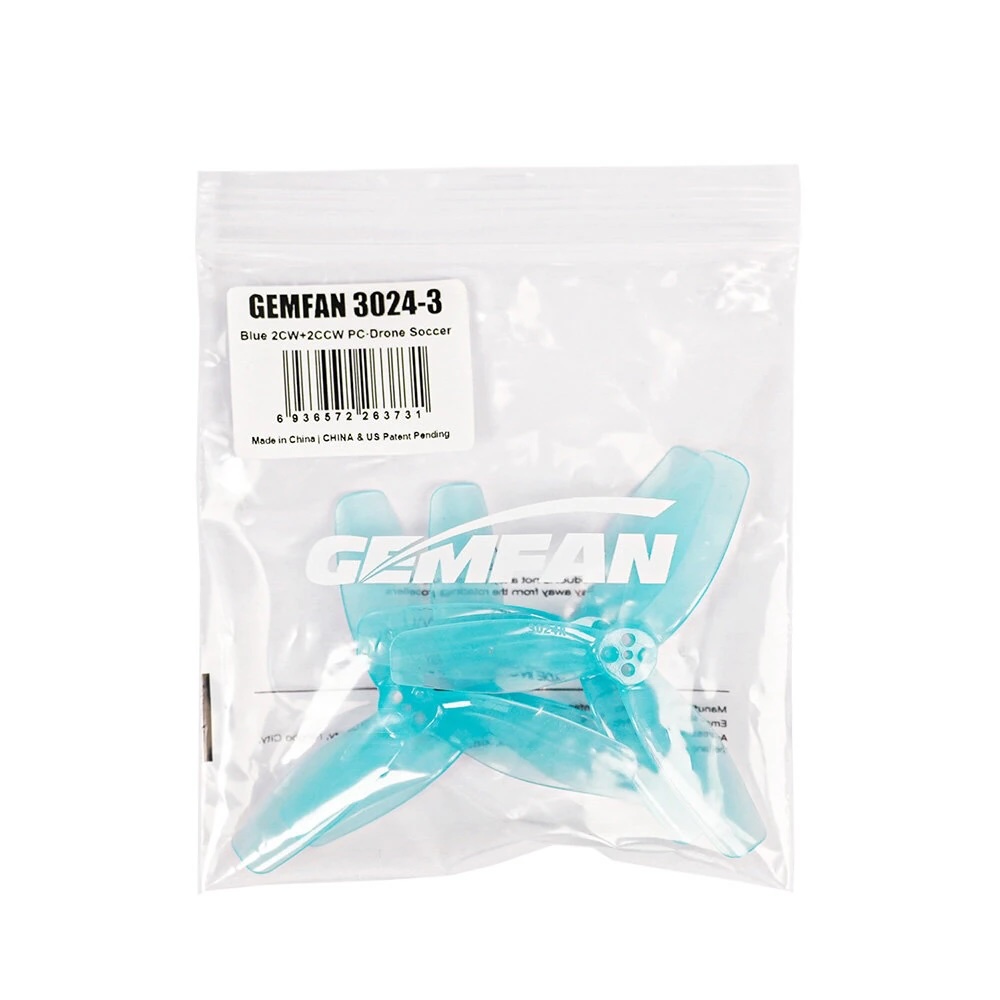 3-G13 Gemfan 3024 3 Inch 3-Blades PC Propeller 1.5mm 3 Holes 4ชิ้น 1ชุด