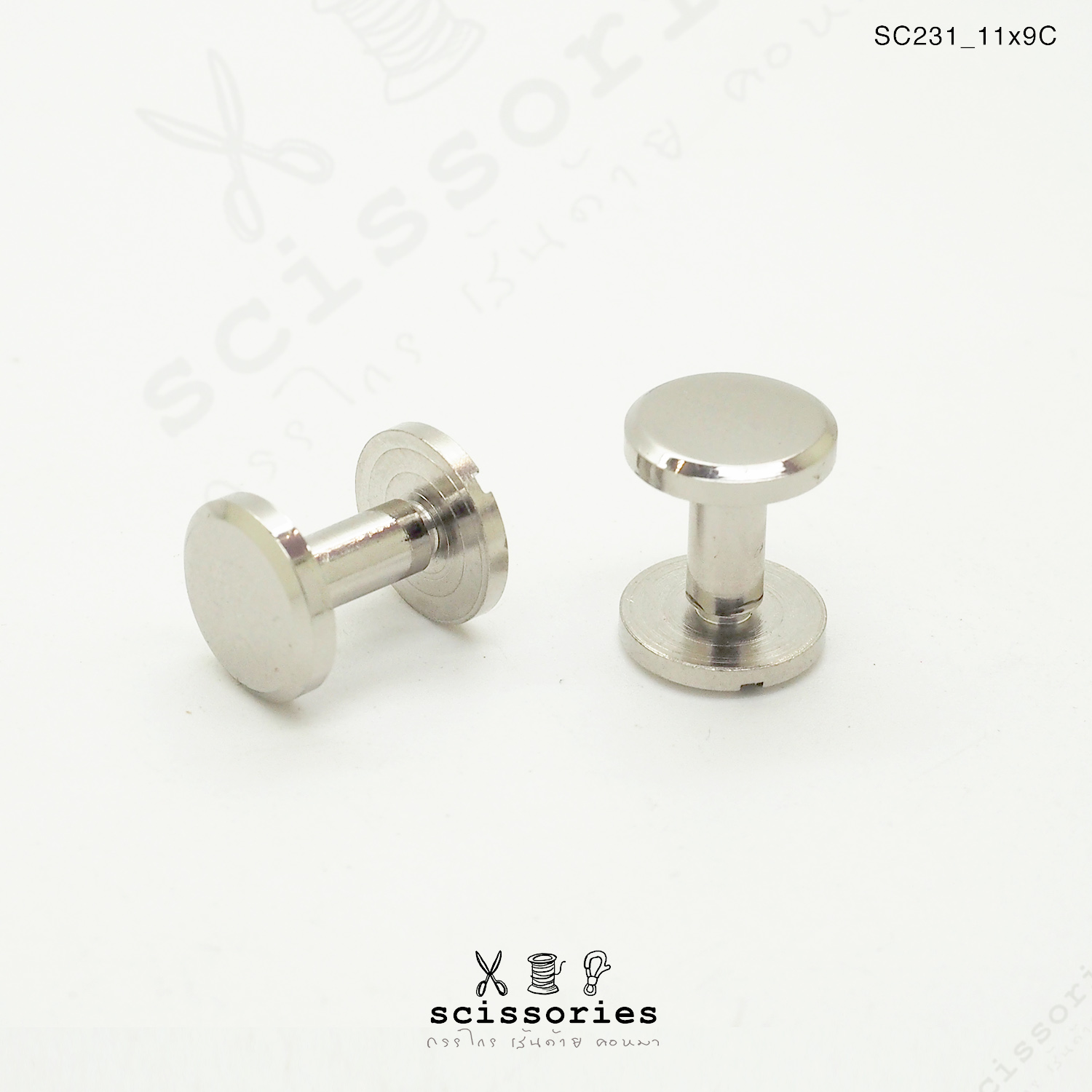 น๊อต สีเงิน จำนวน 2ตัว