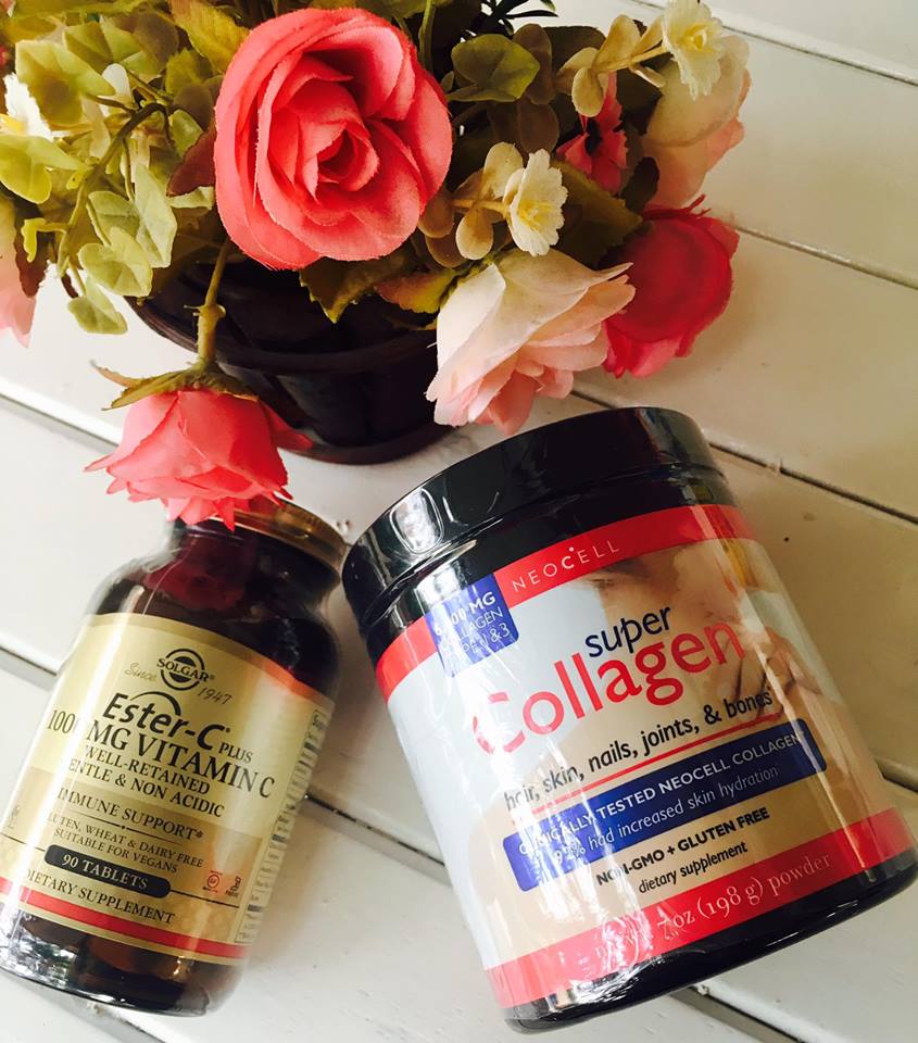 เซ็ต ผิวขาวเนียนใส Neocell Collagen Powder + Ecter C 1000 mg.