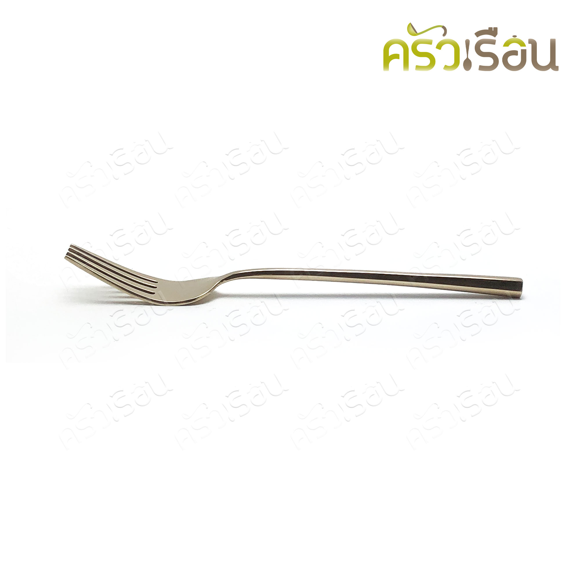 BRASS ช้อนส้อม ทองเหลืองแท้ ด้ามหกเหลี่ยม ยาว 20 ซม. ราคาต่อคู่