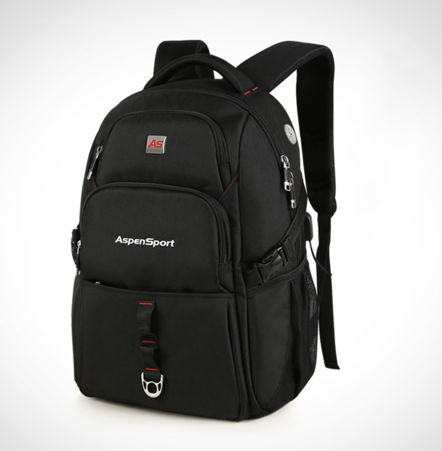 AspenSport Backpack Laptop กระเป๋าสะพายหลัง กระเป๋าโน๊ตบุ๊ค 14-16 นิ้ว กระเป๋าเดินทาง รุ่น AS-B63 ขนาด สีดำ