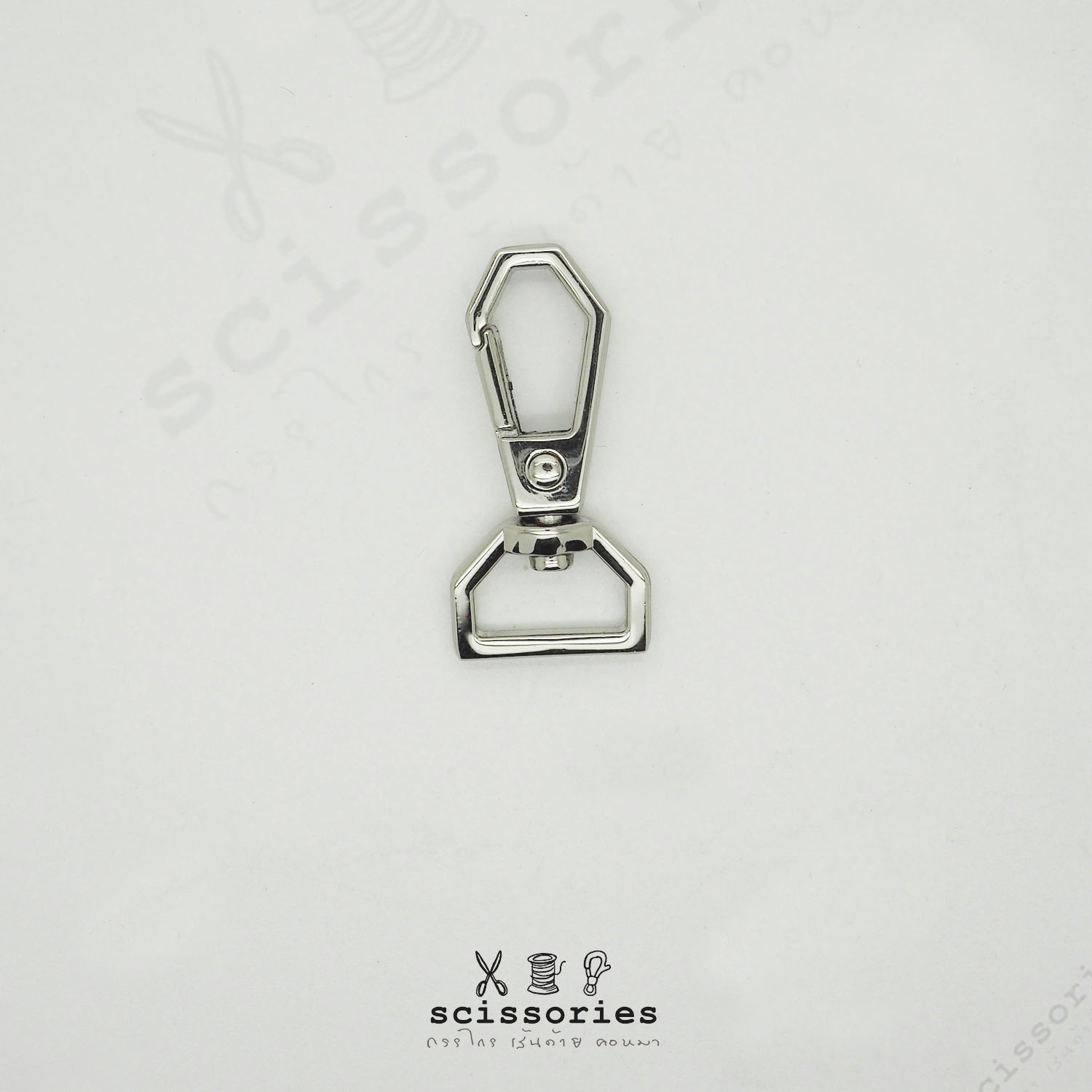 คอหมา 1.3cm 4 หุน สีเงิน/2 ตัว