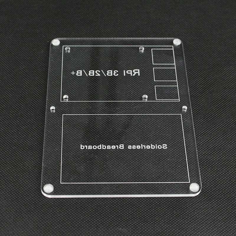 Latest Raspberry Pi 3 Acrylic Mounting Plate made for Breadboard ,GPIO Expension Board,RPI Board Compatible Raspberry Pi 2/3 สำเนา