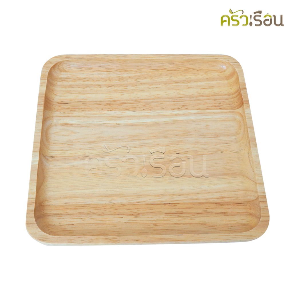 CMG ถาดไม้ เหลี่ยม 8 x 8 นิ้ว [ 20 x 20 ซม.] จานไม้