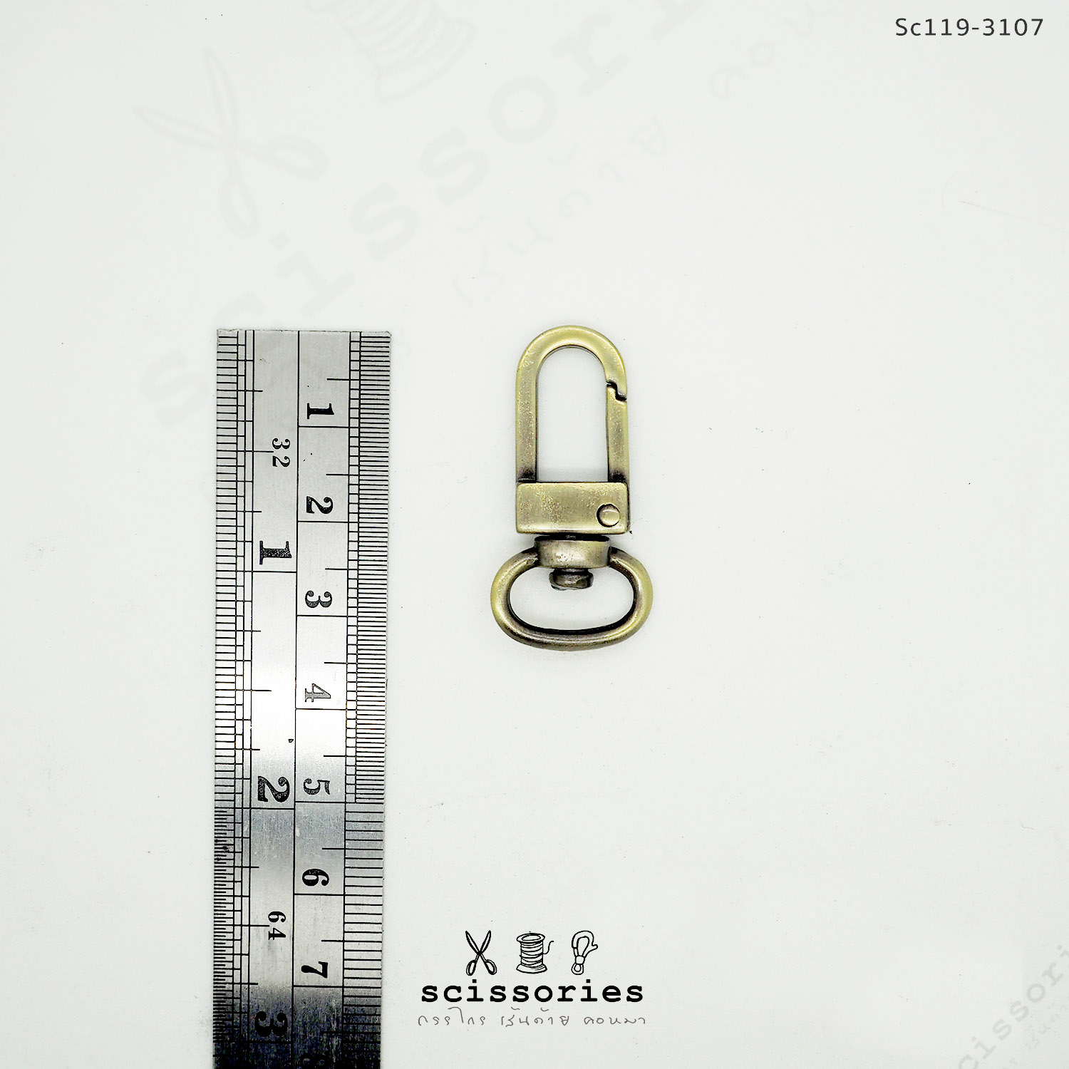 คอหมากรงนก 1 cm สีเหลืองขัด /2 ตัว