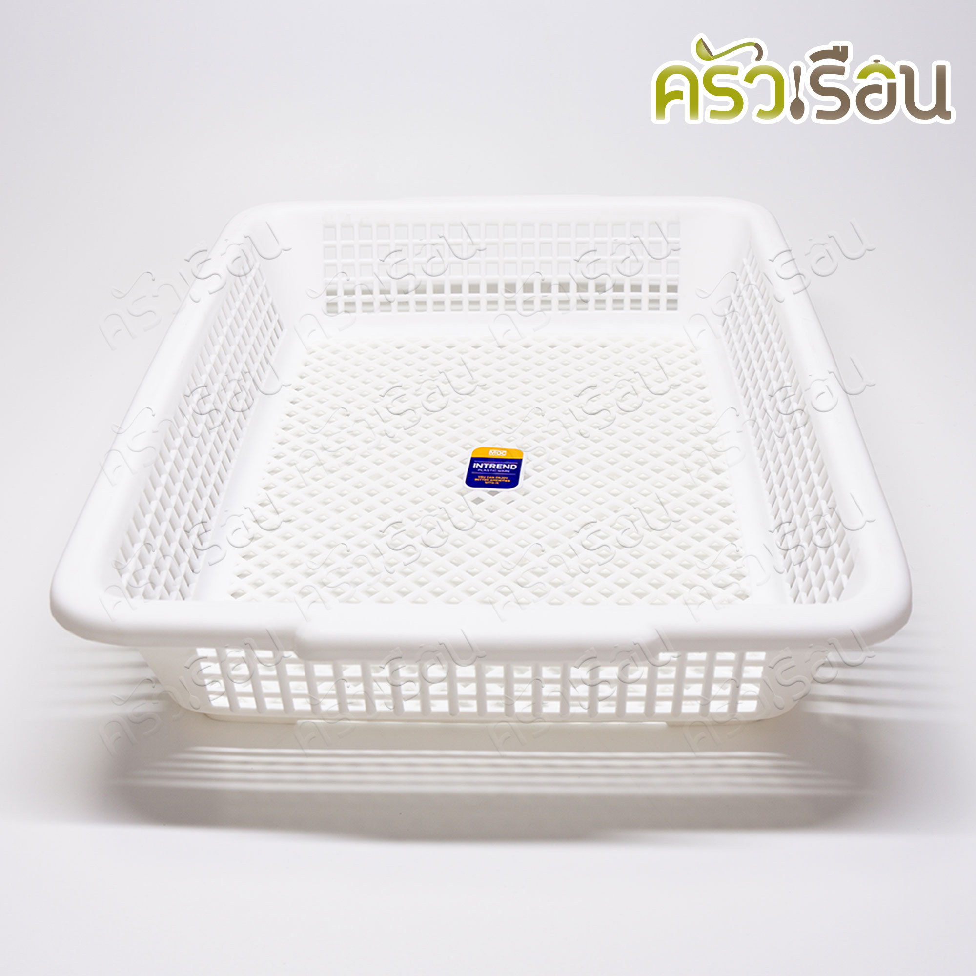 MOC ตะแกรงเหลี่ยม ใหญ่ พลาสติก AJ605 29.7 x 39.8 x 7.5 ซม. ตะแกรง ตะกร้าเหลี่ยม