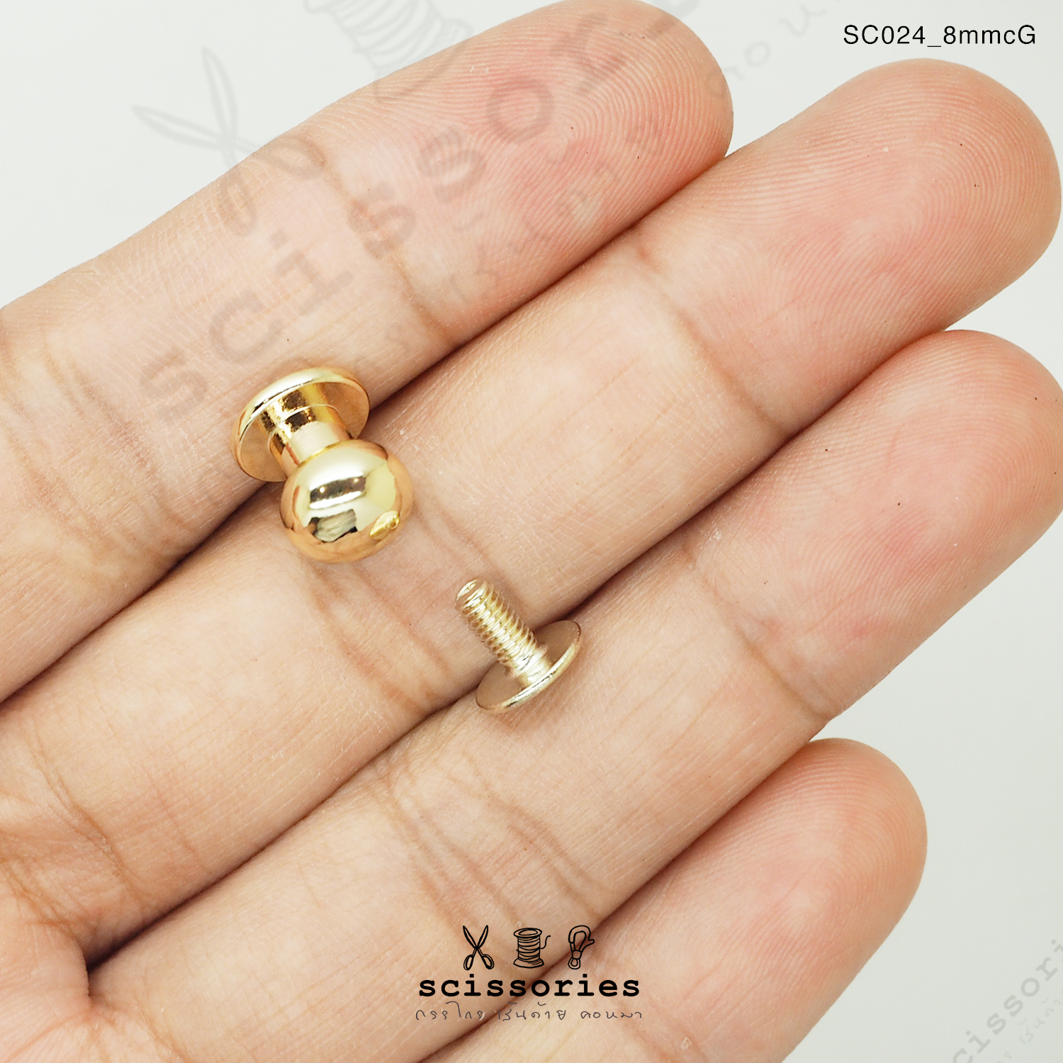 น๊อตเกลียว 8 MM สีทอง/2ตัว