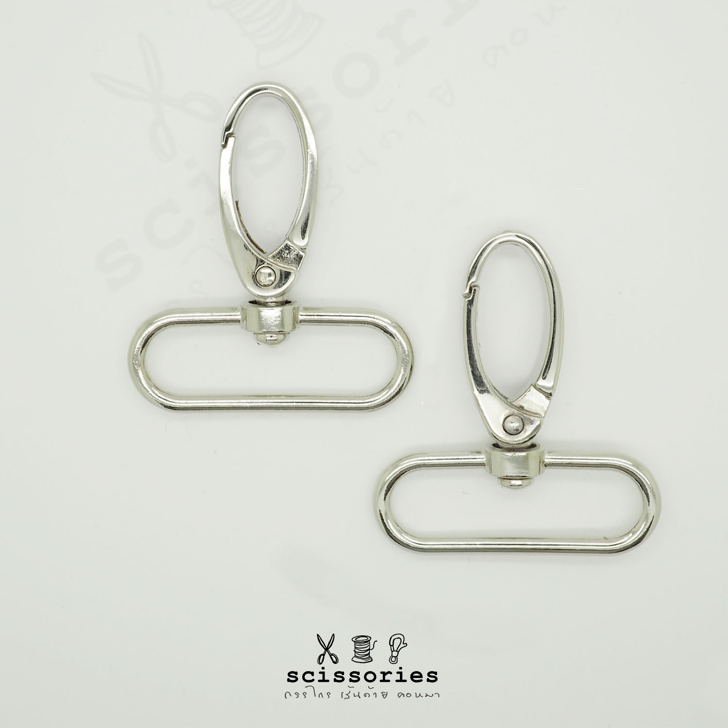 คอหมา 1.5in สีเงิน/2 ตัว