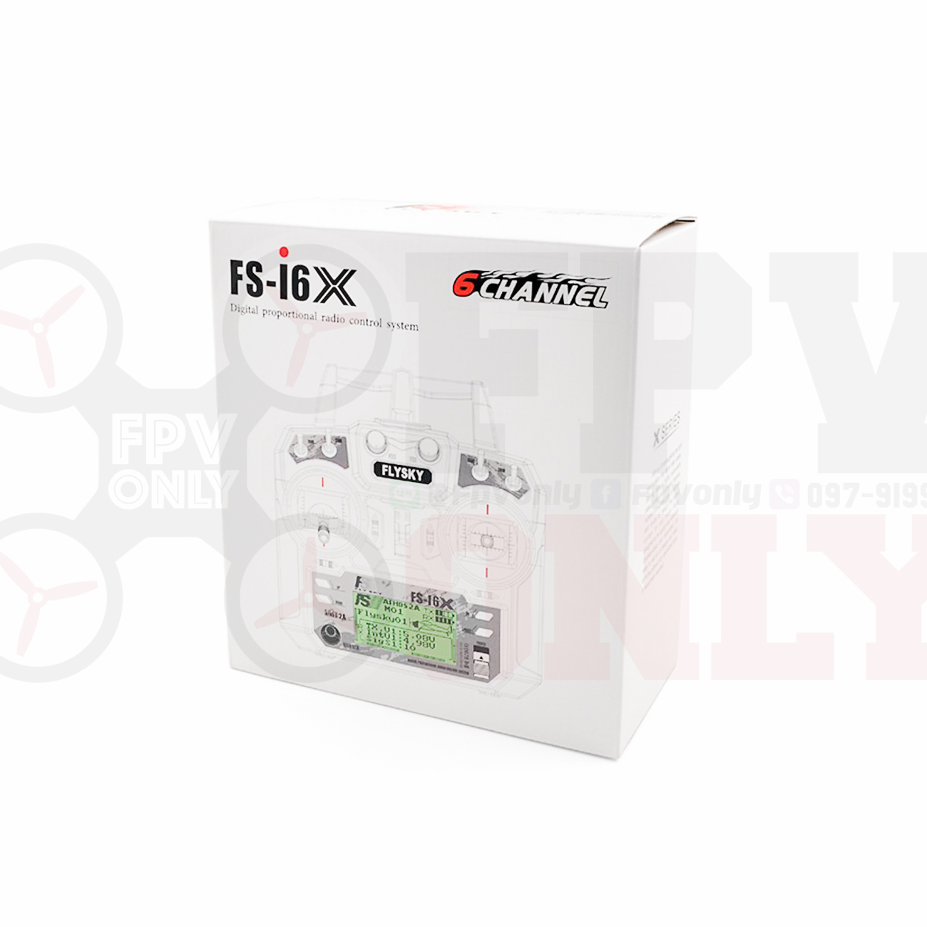 Flysky FS-i6X 10CH + Reciver 2.4GHz AFHDS RC Transmitter w Radio