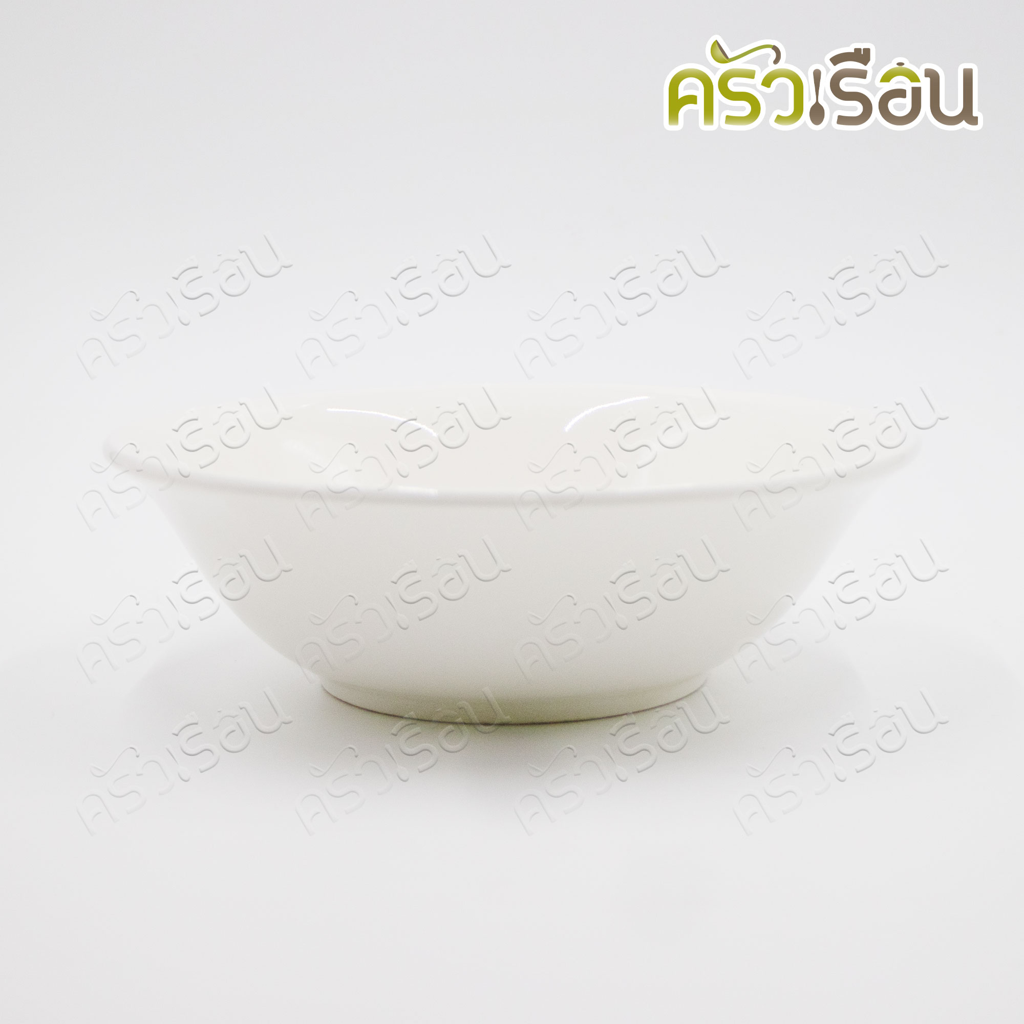 LQ [แพ็ค 4 ใบ] ชามเซรามิค สีขาว ปากบาน 8 นิ้ว [ 20 x 6.5 ซม.] ชามปากบาน ชามกลม ชามแกง