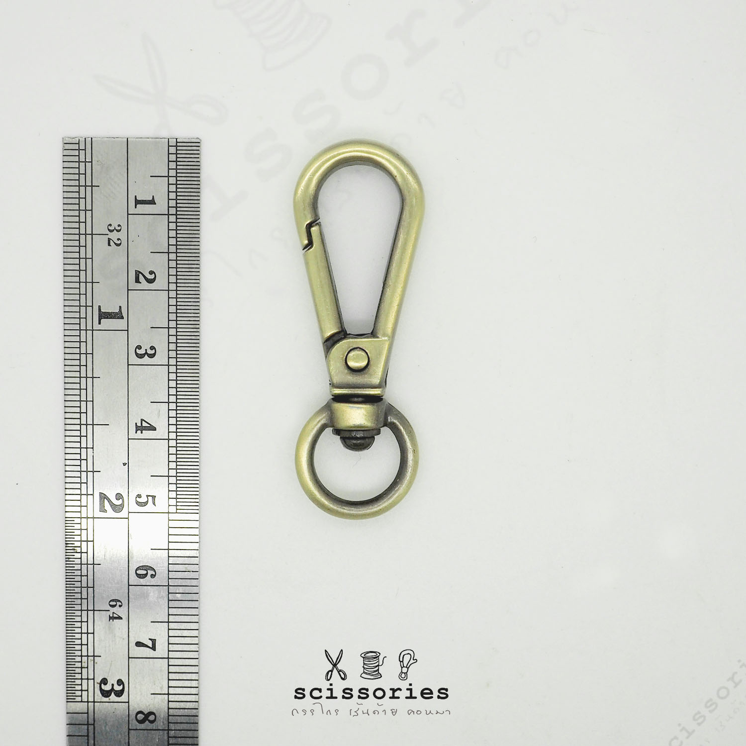 คอหมาเกี่ยว ท้ายห่วง กว้าง 1.2cm สีเหลืองปัด 2 ตัว