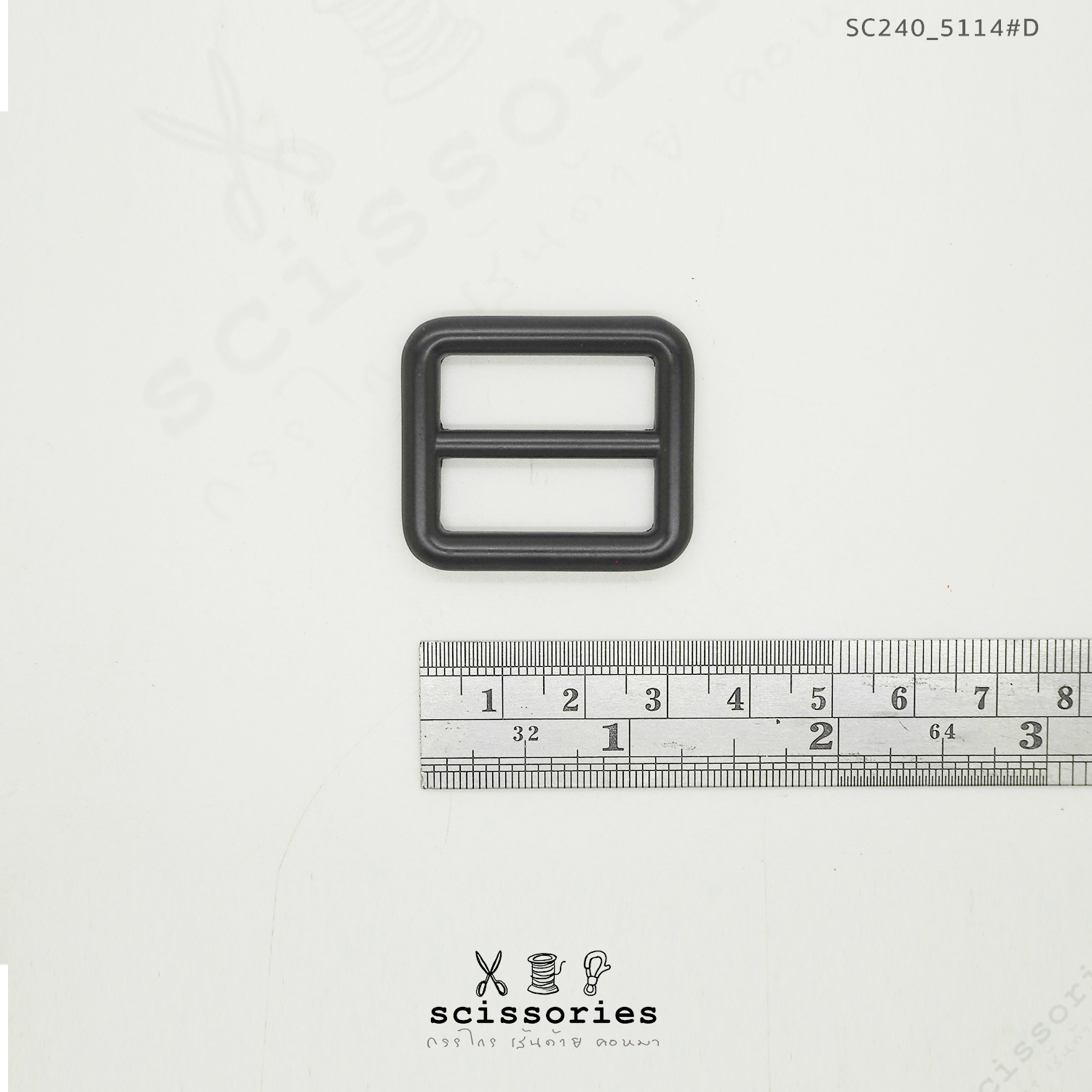 ตัวเลื่อน 1 นิ้ว สีดำด้าน 2 ตัว