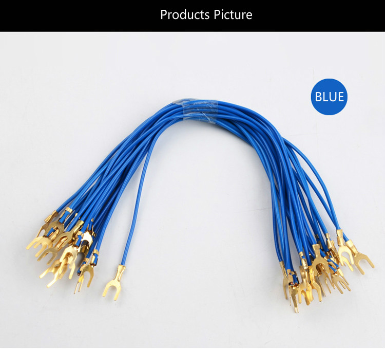 U Plug Electrical Wire 20cm Form The Harpoon Line 4.2 Fork Type Physical Electrical Instrument Circuit Experiment Class Line