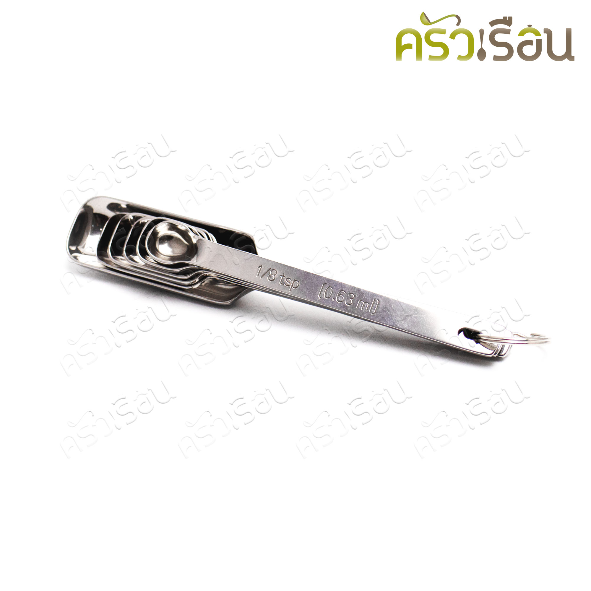 M-WELL ชุดช้อนตวง สเตนเลส ด้ามยาว ชุด 6 ชิ้น KC761 ช้อนตวง