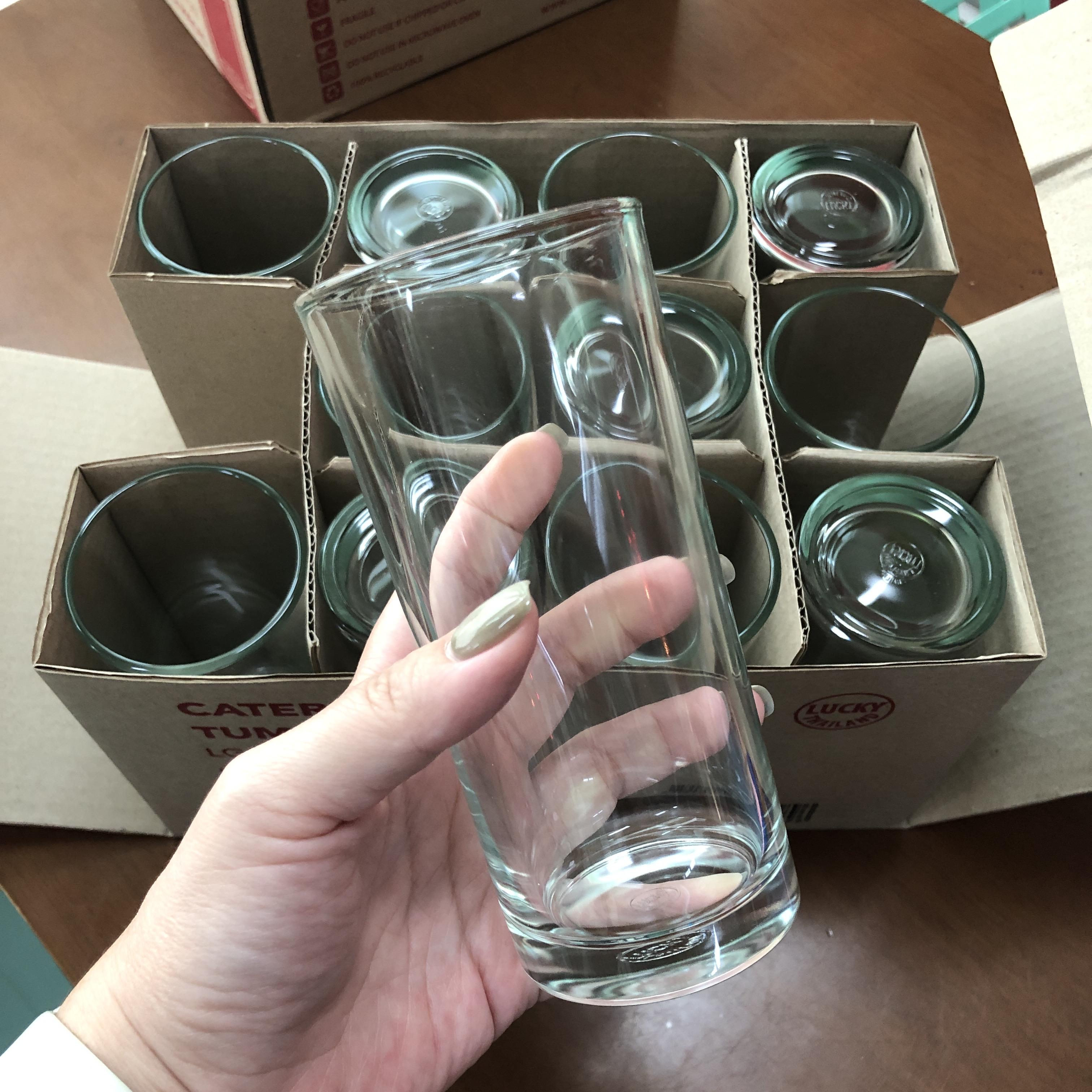 LUCKY GLASS [ยกโหล=12ใบ] แก้วน้ำ 12.2 ออนซ์ / 350 ml. LG-103213 (32) Catering Tumbler TD 6.7 x BD 6.0 x H 14.5 cm.