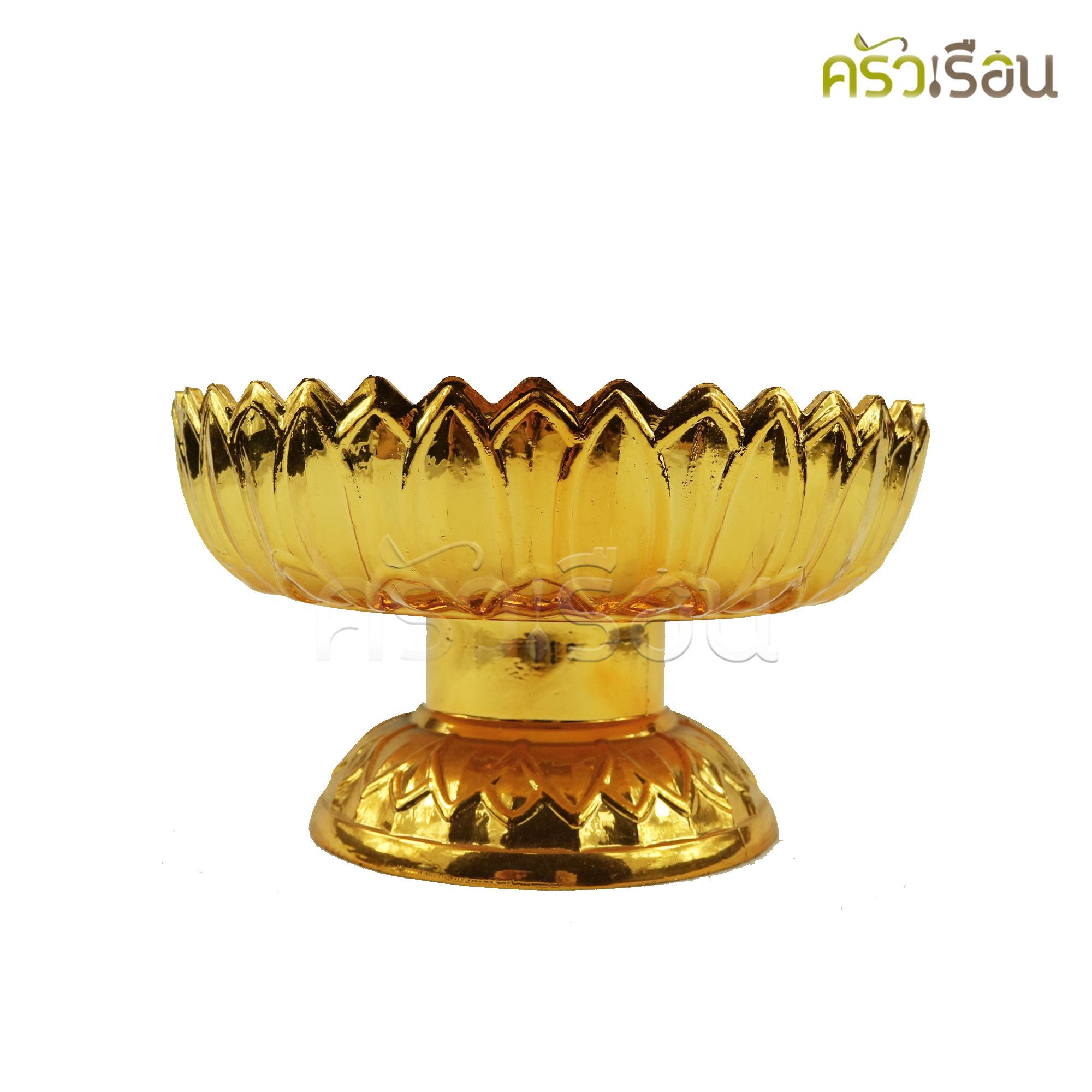 ลายไทย พานบัวหลวง พลาสติก สีทอง
