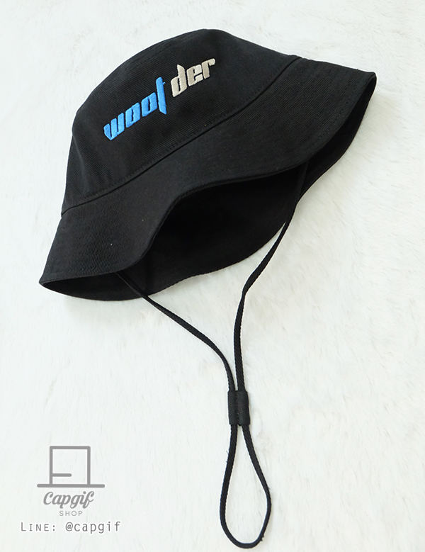 หมวกบักเก็ต(bucket)แบบผูกคางปักชื่อ