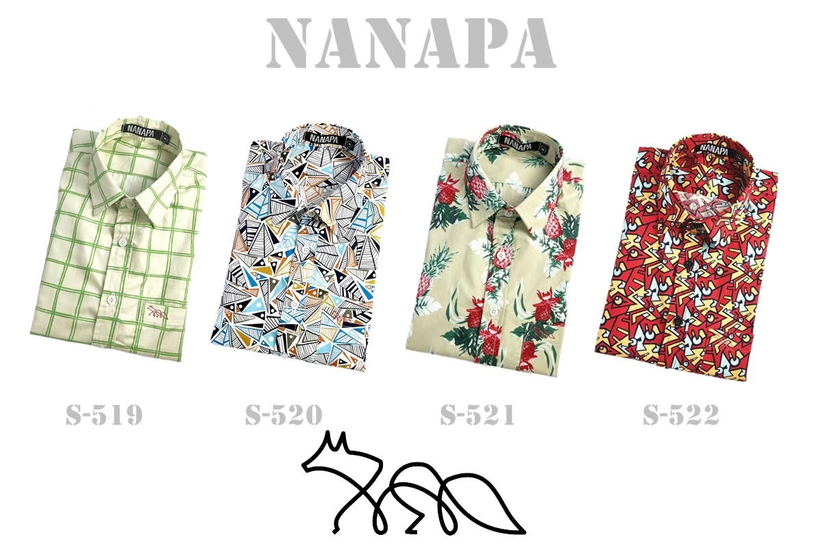 New!! เสื้อเชิ้ตแขนสั้น พิมพ์ลาย