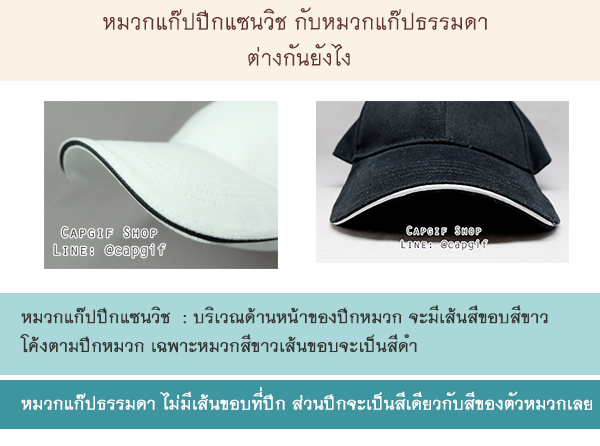 หมวกแก๊ปปีกแซนวิช