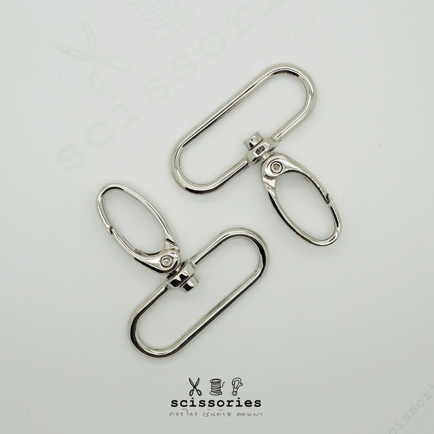 คอหมา 1.5in สีเงิน/2 ตัว