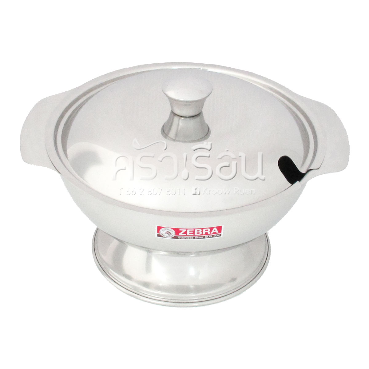 Zebra โถข้าว พร้อมฝา สเตนเลส ตราหัวม้าลาย ราคาต่อใบ มีให้เลือก 2 ขนาด 144020 หรือ 144022