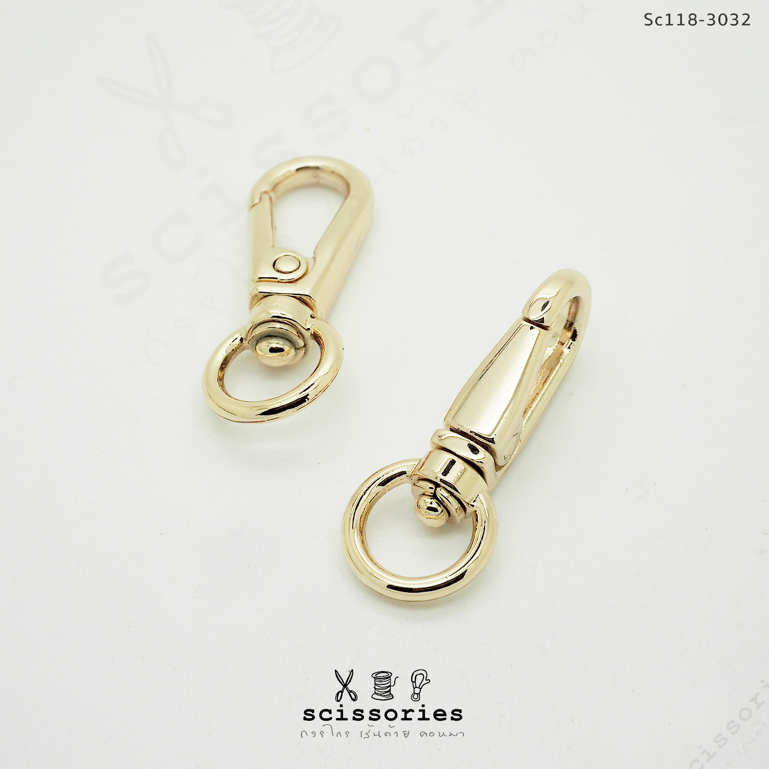 คอหมา 1.1 cm สีทอง gold /2 ตัว