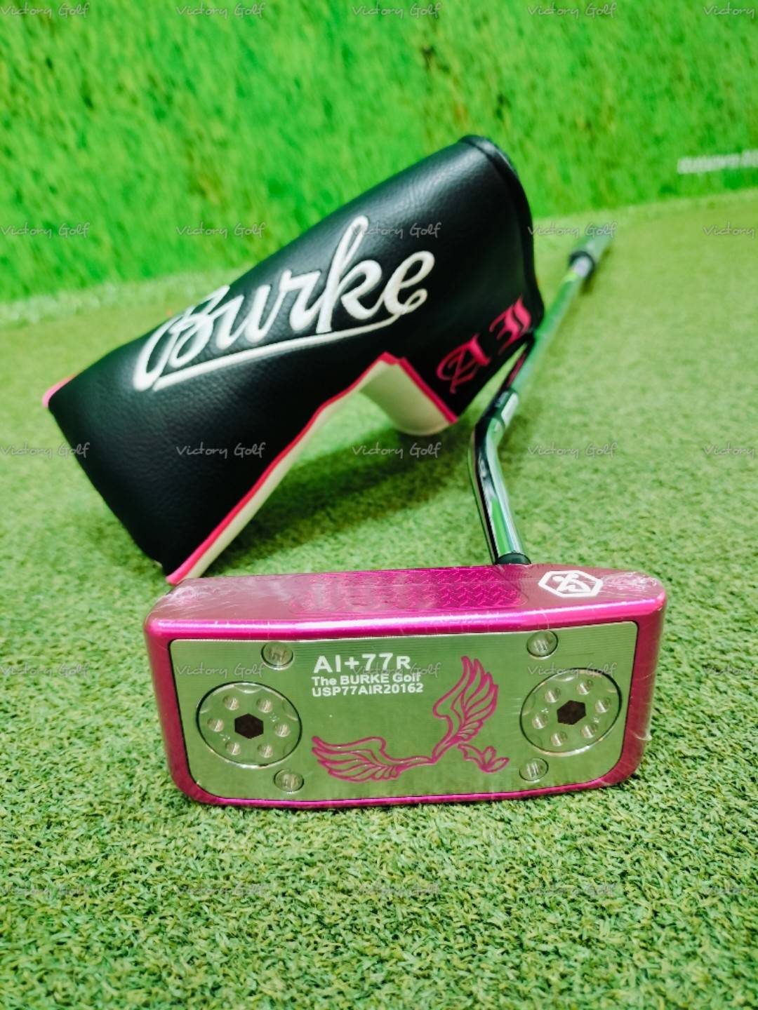Putter Burke GOLF AI+77R (grip 2.2) 33”, 34” ( USA.) Face Balance ( สีชมพู ) ปี2025