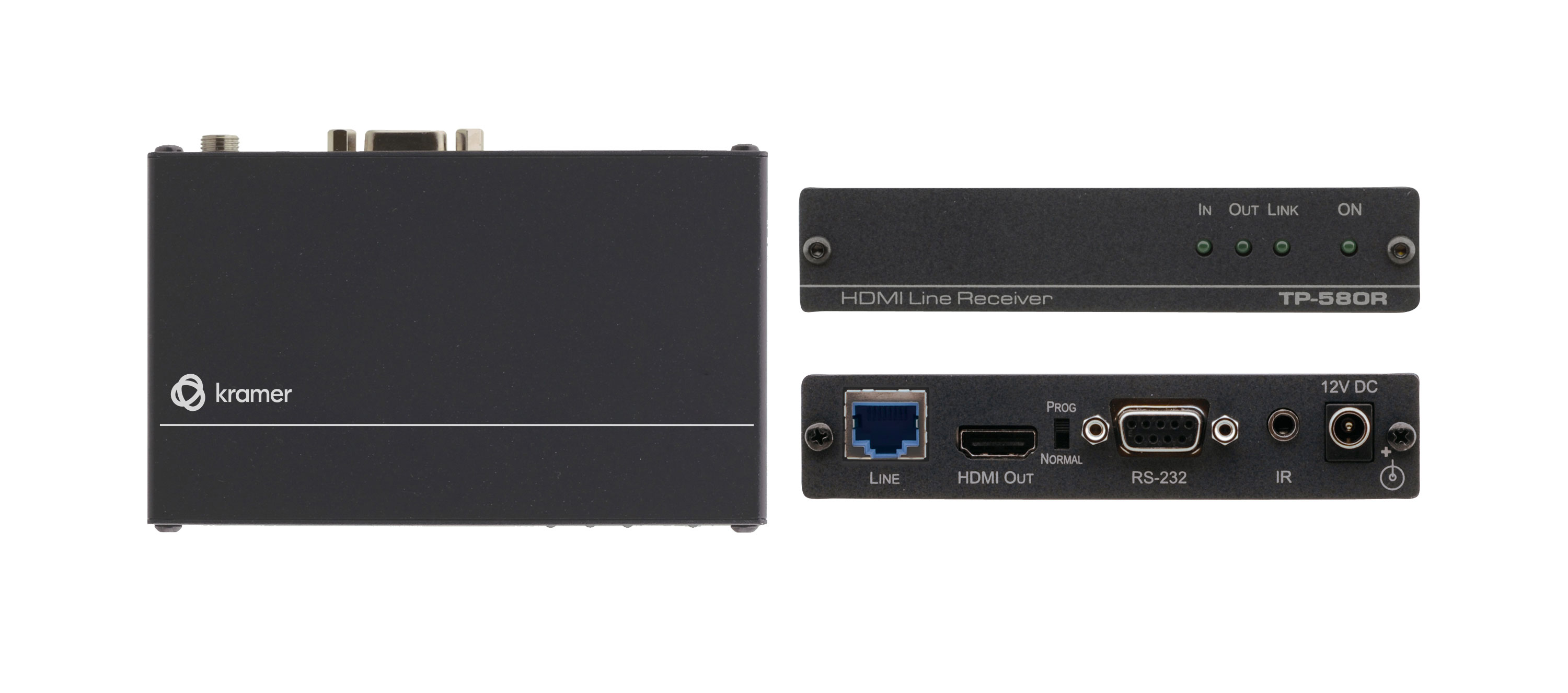 Kramer TP-580R 4K60 4:2:0 HDMI HDCP 2.2 Receiver with RS–232 & IR over Long–Reach HDBaseT