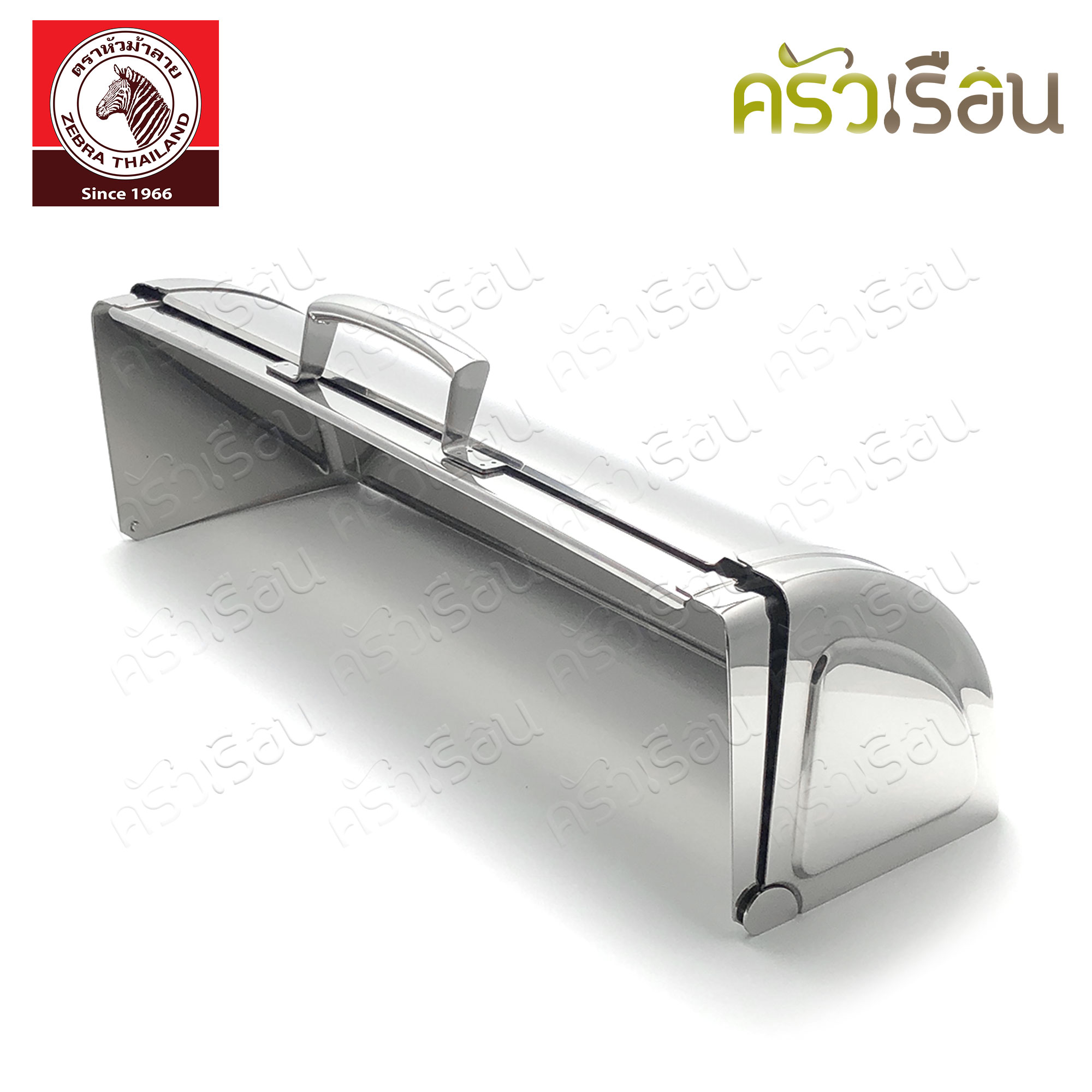 [ ตัวโชว์ ทักแชทเพื่อขอดูรูปสินค้าจริงค่ะ ] Zebra ชุดอ่างอุ่นใหญ่ 50 ซม. Extra ตราหัวม้าลาย 140002 ที่อุ่นอาหาร บุฟเฟ่ ฝาค้าง ฝาโค้ง