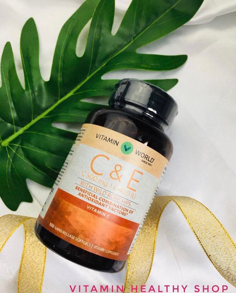 Vitamin World - Vitamins C & E /Rose Hips 100 Softgels