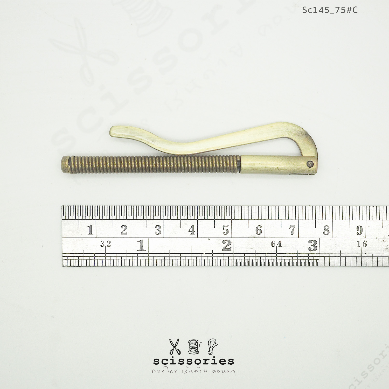 ตัวหนีบแบงค์ 7.5 cm สีเหลืองขัด/2ตัว