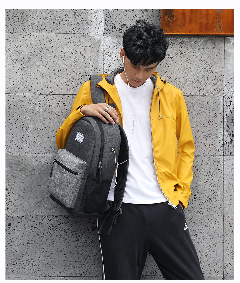 AspenSport Backpack Laptop กระเป๋าสะพายหลัง กระเป๋าโน๊ตบุ๊ค 14-16 นิ้ว กระเป๋าเดินทาง รุ่น AS-B81 ขนาด ดำ-เทา
