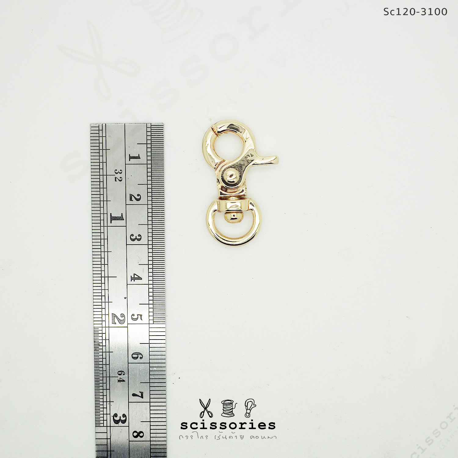 คอหมาเกี่ยว 1 cm สีทอง/2 ตัว