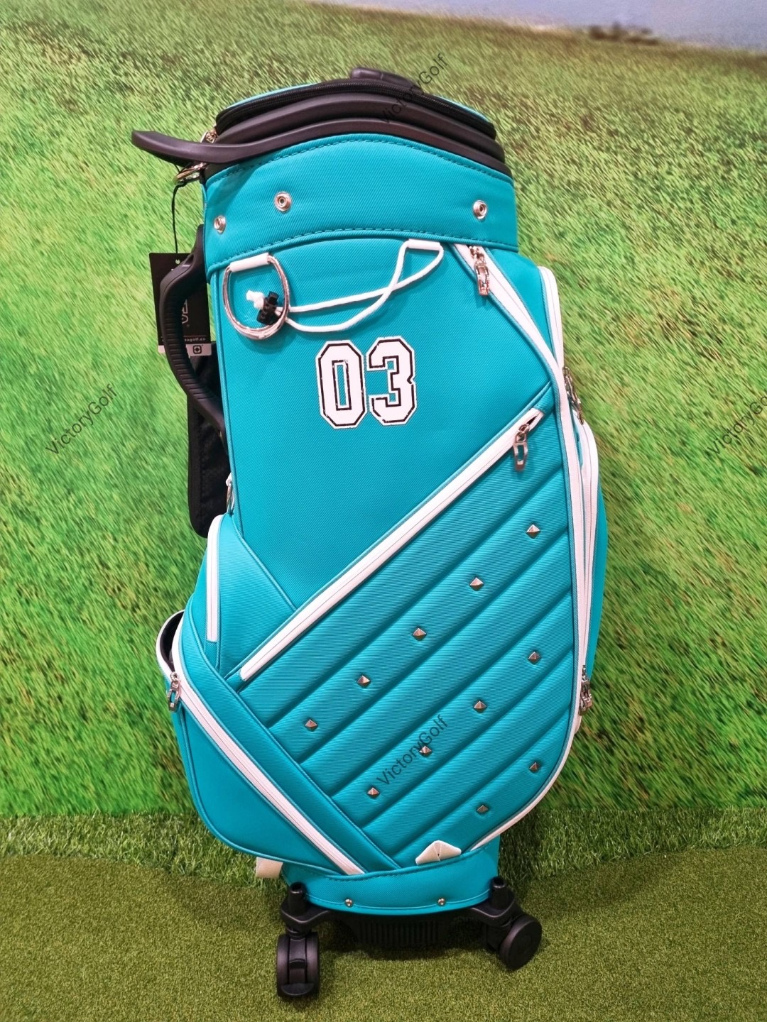 (Genuine) Golf Bag Travel BOYEA Multifunction 03 (New version) 4 wheels สีฟ้าเข้ม *Free Cover Protector