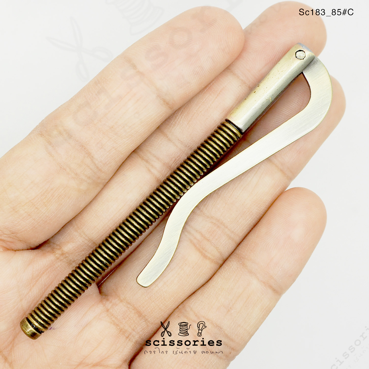 ตัวหนีบแบงค์ 8.5 cm สีเหลืองขัด/2 ตัว