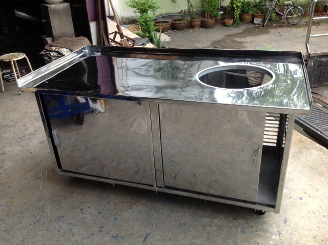 TC 10003 เค้าเตอร์สเตนเลส ขนาด 180x80 ซม.