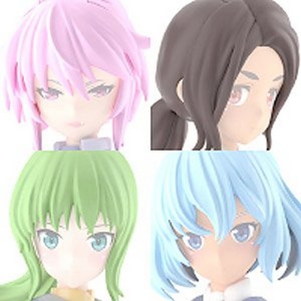 Bandai 30MS Option Hair Style Parts Vol.9 All 4 Types 4573102663887 (Plastic Model)