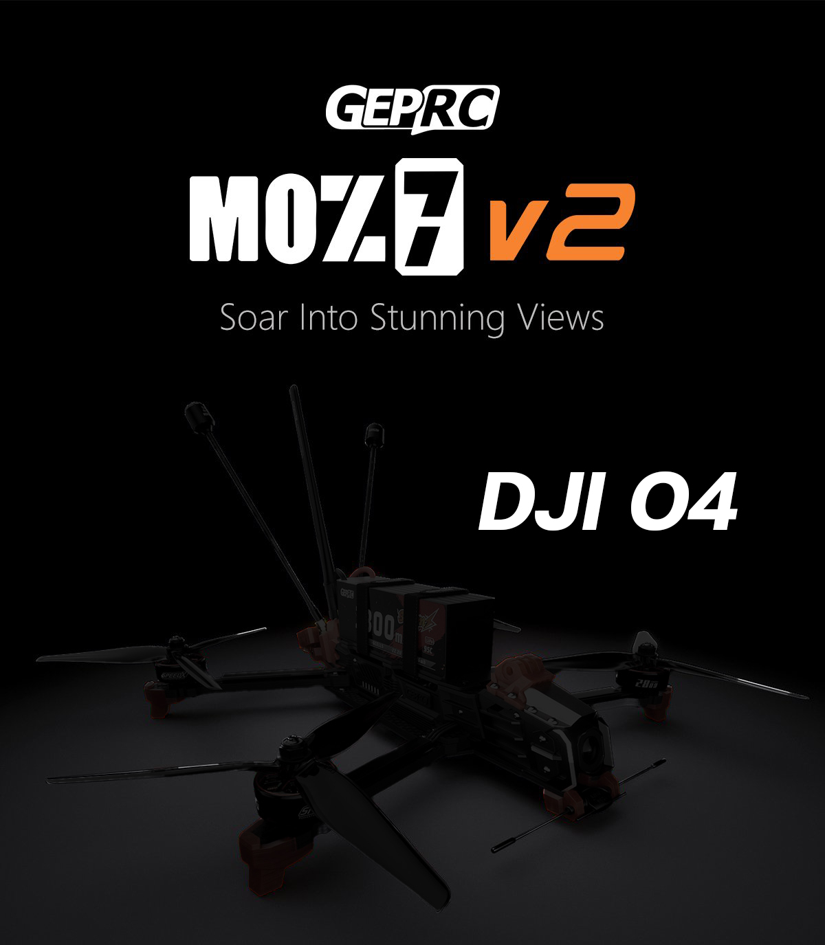 GEPRC MOZ7 V2 DJI O4 Pro | FC F722-BT | มอเตอร์ 2809 | ใบพัด 7.5" | RX ELRS 915/2.4G GemX ของเล่นบังคับวิทยุ